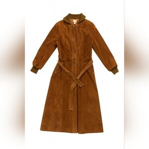 VINTAGE 1970S SUADE BELTED TRENCH